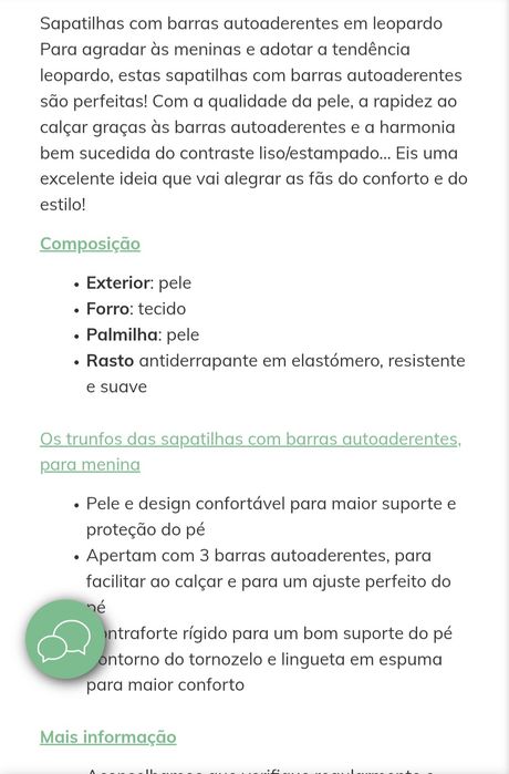 Sapatilhas menina