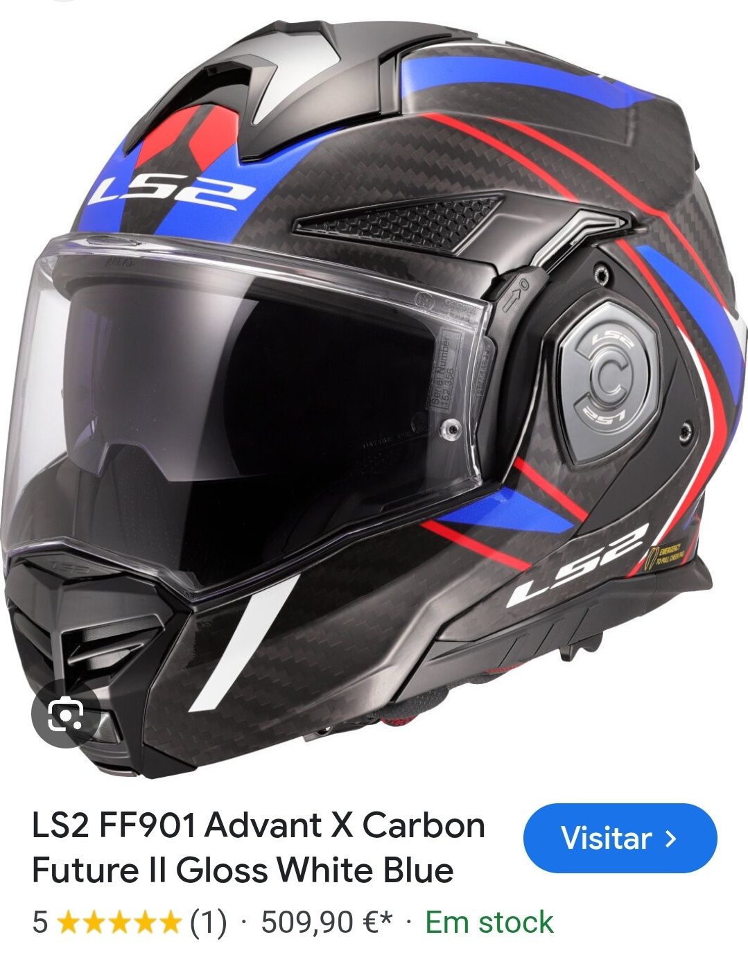 Capacete LS2 FF901 ADVANT X carbon future 2