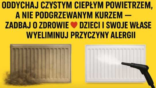 Czyszczenie kaloryferów od wewnątrz/ mycie okien , bez użycia chemii