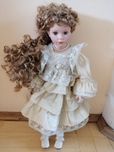 Lalka kolekcjonerska szmaciano-porcelanowa