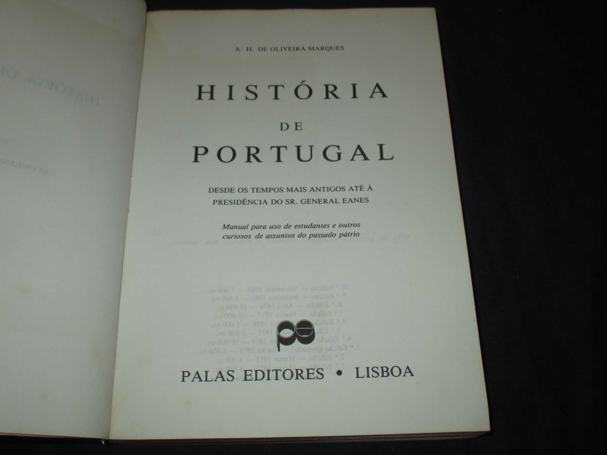 Livro História de Portugal vol I Oliveira Marques