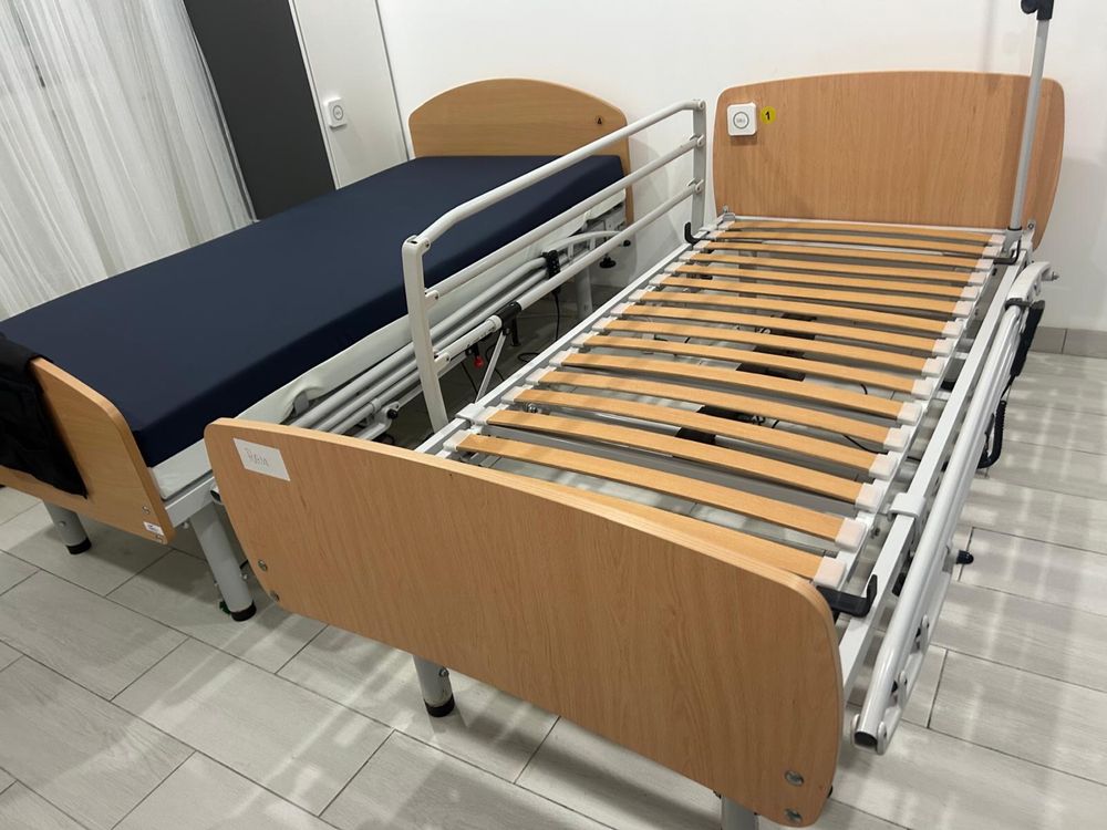 Cama eletrica articulada com colchao anti-escaras