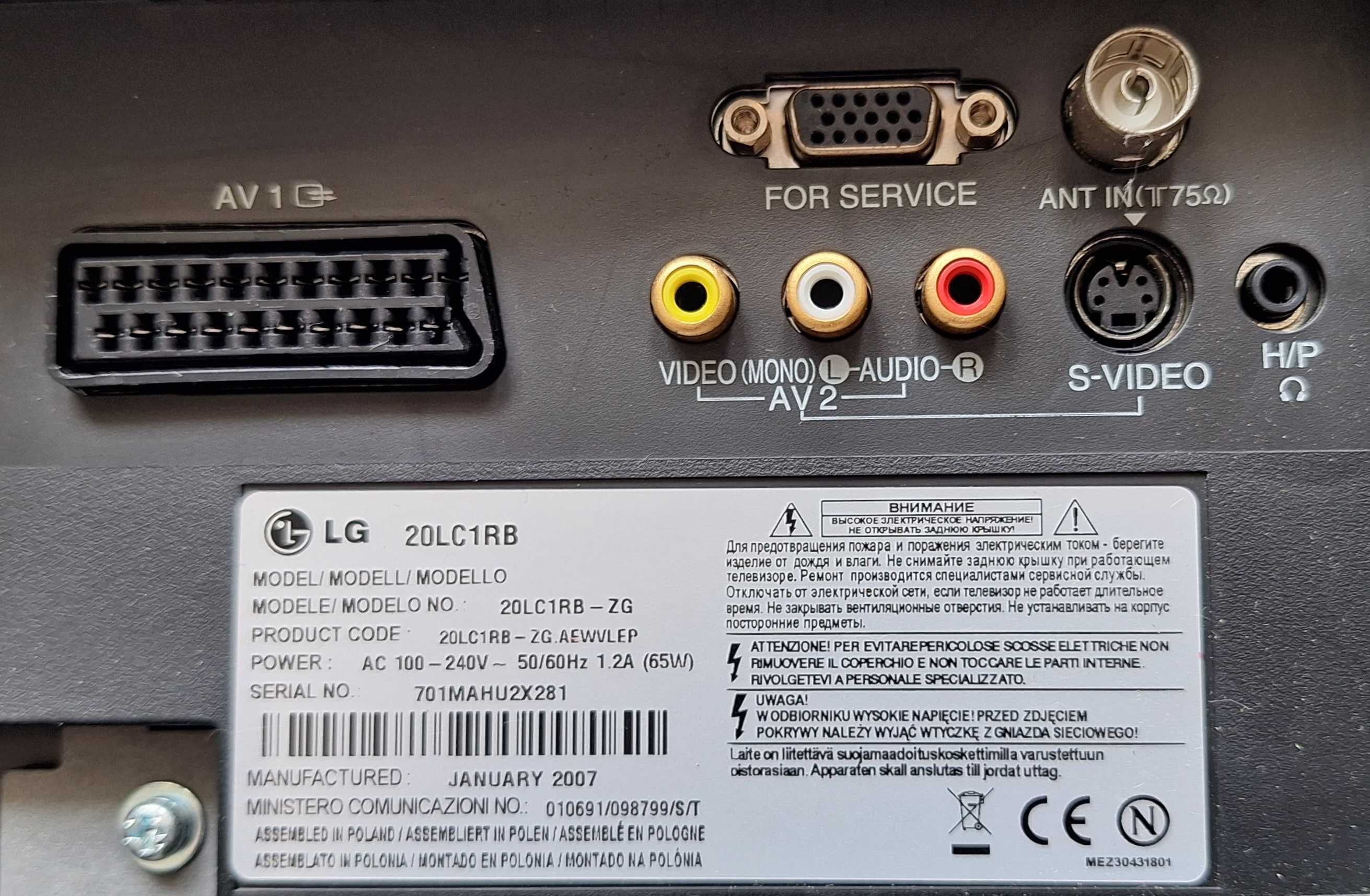 TV LG LCD ecrã 40x30