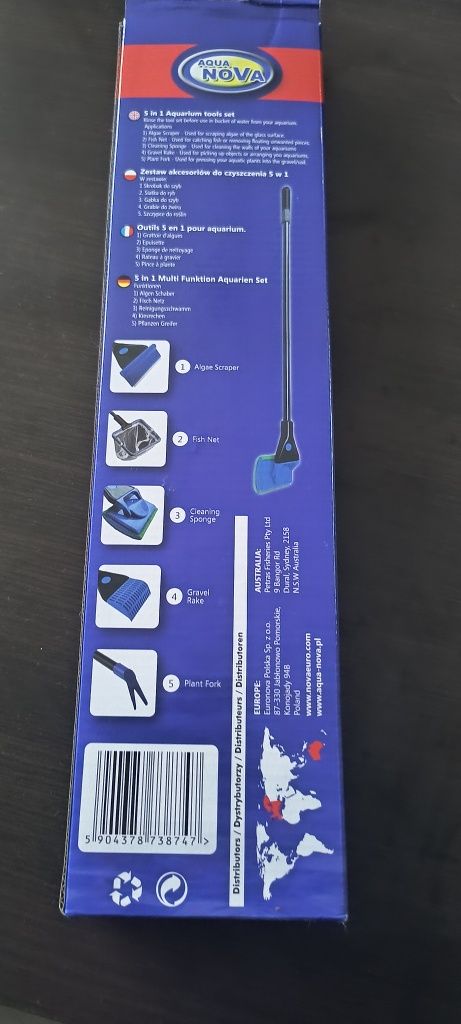 Zestaw do czyszczenia akwarium czyścik 5in1 Aqua Nova