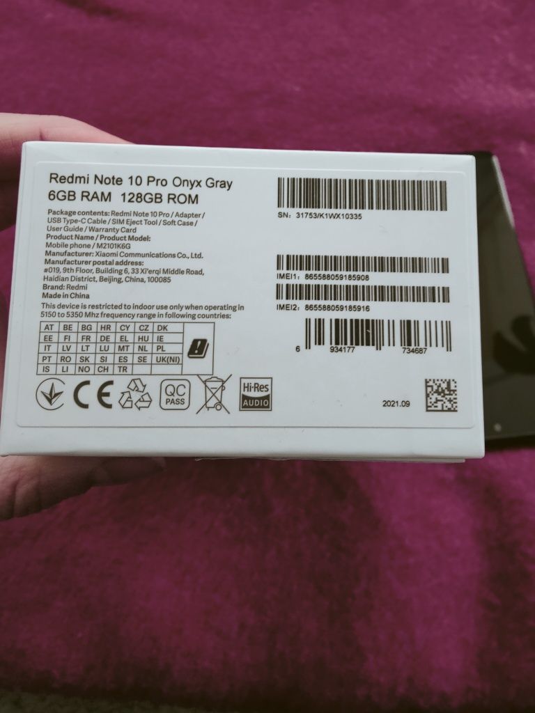 Telefon Xiaomi Redmi Note 10 Pro 6/128 Onyx Grey
