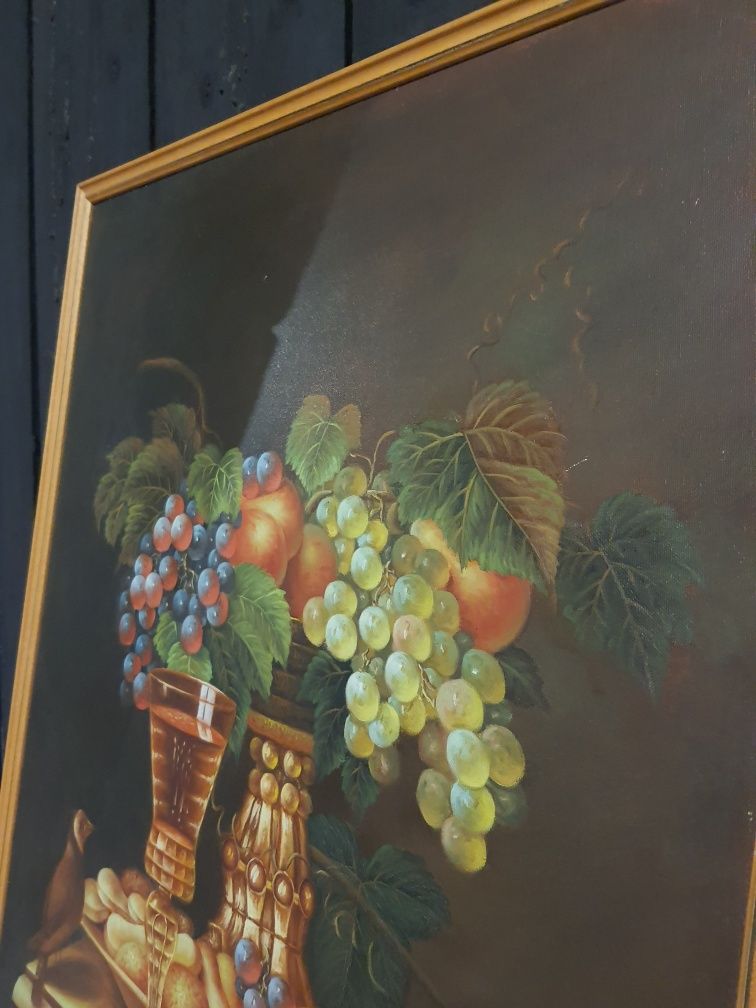 Quadro frutas sobre madeira