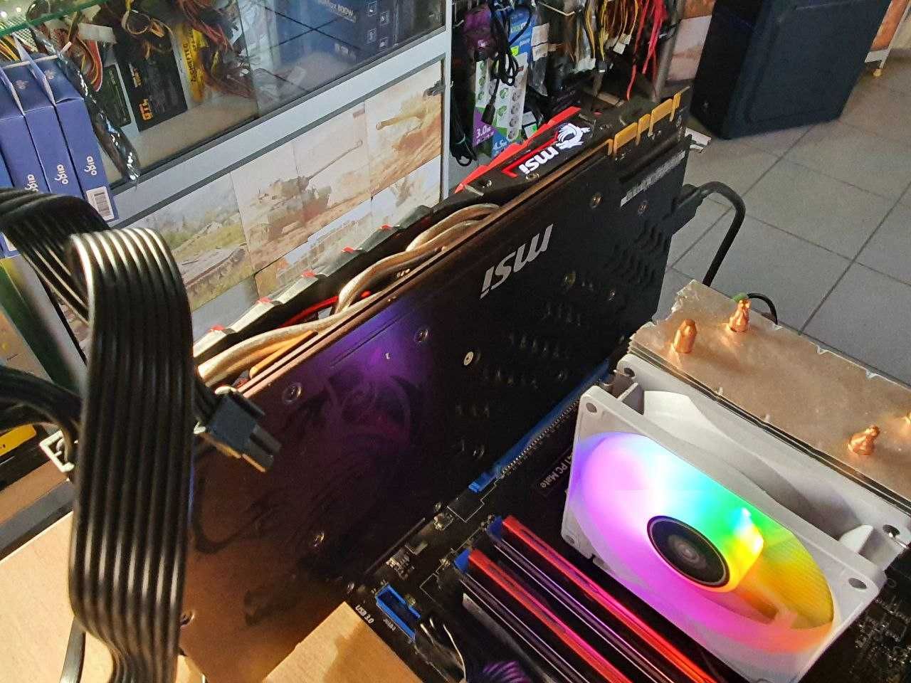Видеокарта MSI GTX1080 8 Gb 256 bit Gaming X в отличном состоянии.