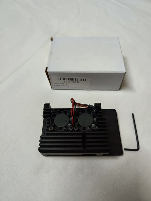 Caixa de Alumínio com Ventoinhas Duplas para Raspberry Pi 4