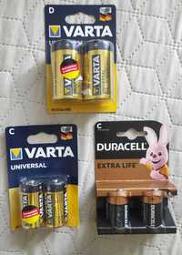 Батарейки VARTA Universal D, C. Duracell Extra Life