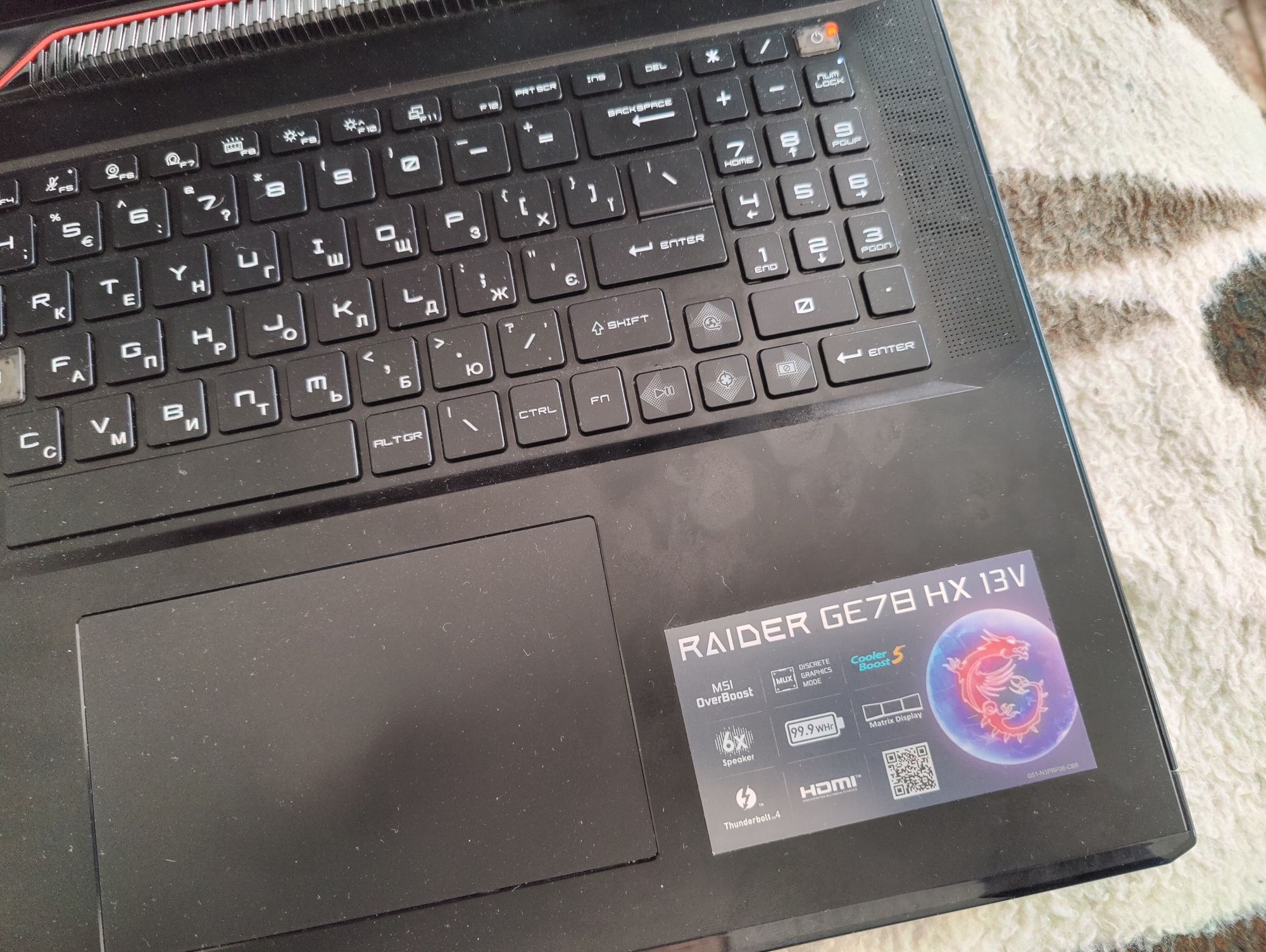 Ноутбук MSI Raider GE78HX 13V(i9-13950HX, RTX 4080)