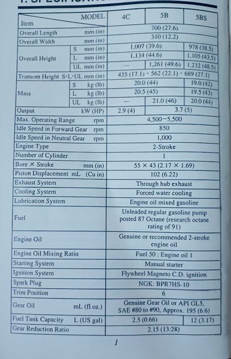 Мотор лодочный Tohatsu 5 2006