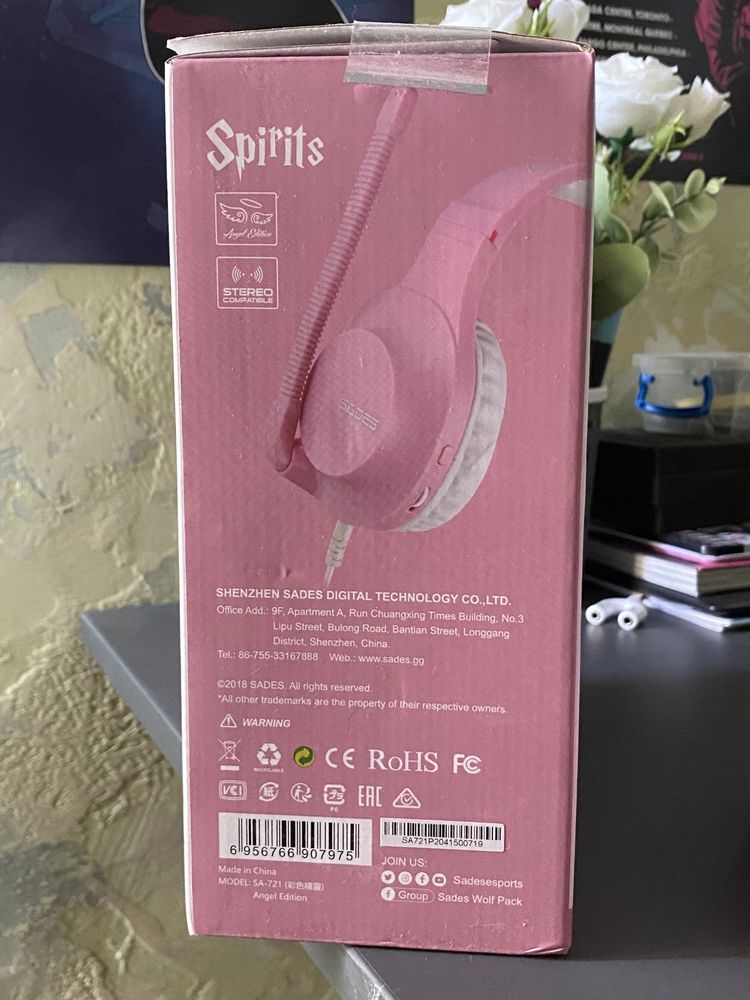 Гарнитура Sades SA-721 Spirits Pink (sa721pkj)