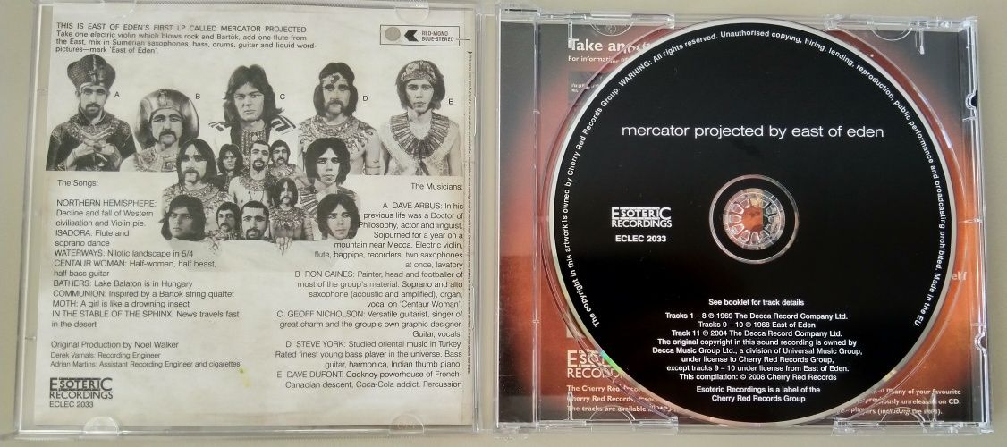 East Of Eden - Mercator Projected CD