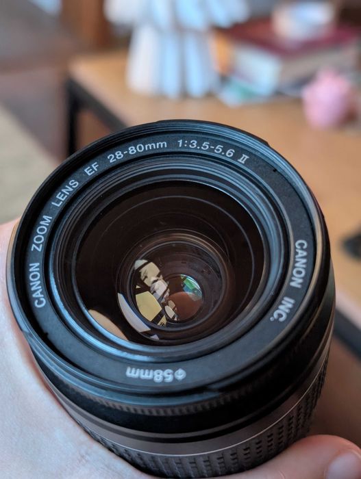 aparat analogowy Canon eos 3000n + obiektyw 28-80 mm + pasek