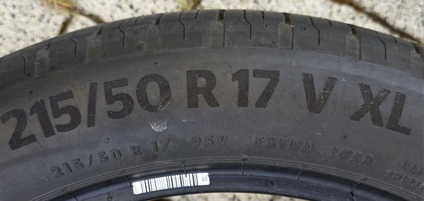 Continental EcoContact 6 215/50R17V XL produkcja 2025, pierwszy montaż
