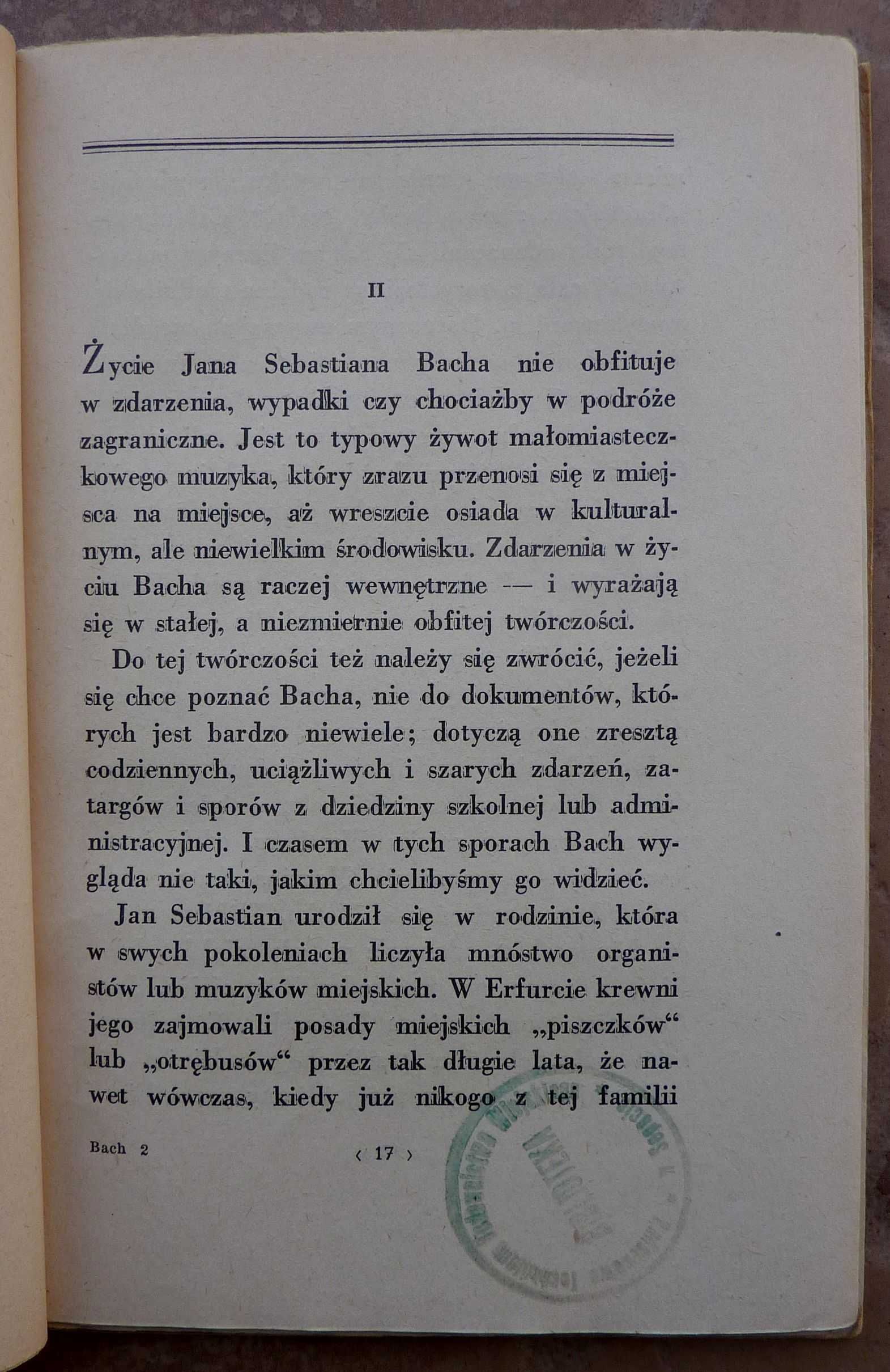 Jan Sebastian Bach - Jarosław Iwaszkiewicz - 1951r.