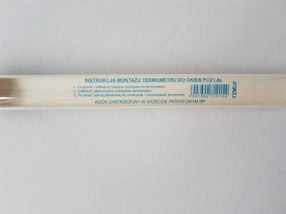 Kapilar termometr zaokienny zewnętrzny rurkowy do okien AL/PCV biały