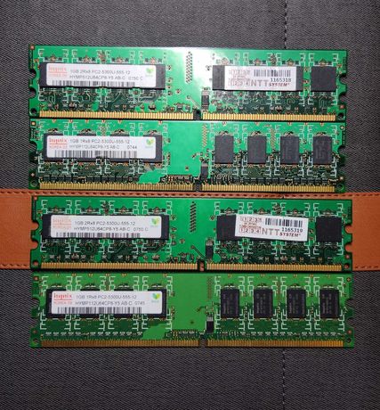 Оперативная память – Hynix 1GB / DDR2 / PC2-5300 "(Комплект / 4шт)" !