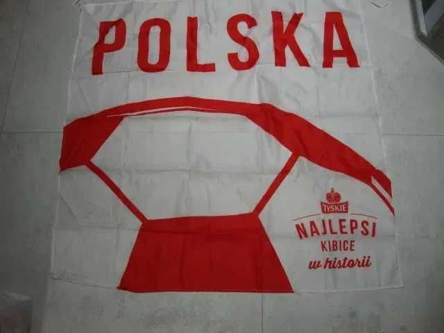 Zestaw 13 sztuk flaga Polski Polska kibica wym. 100 x 100 cm.