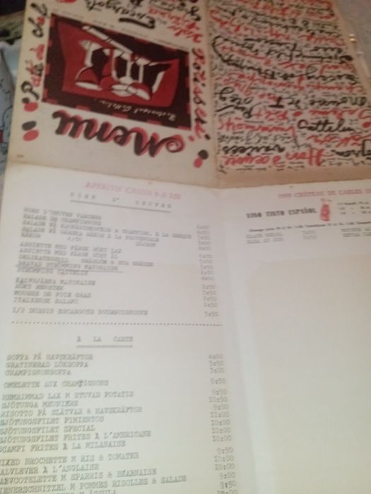 Menu restaurante gattelina