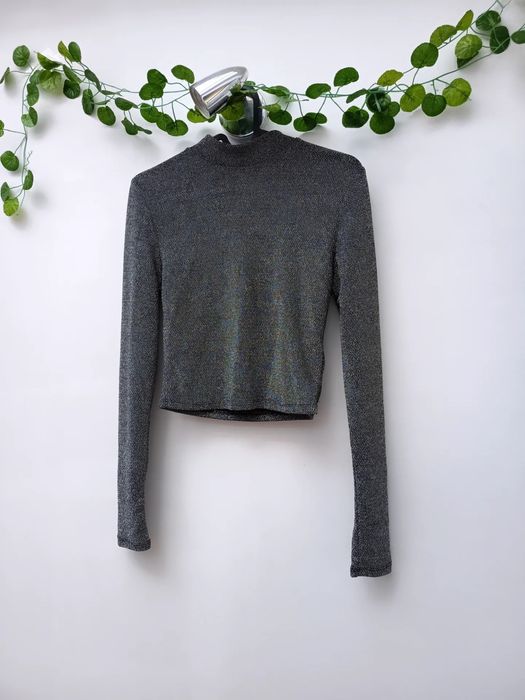 Top Brilhante de Manga Comprida