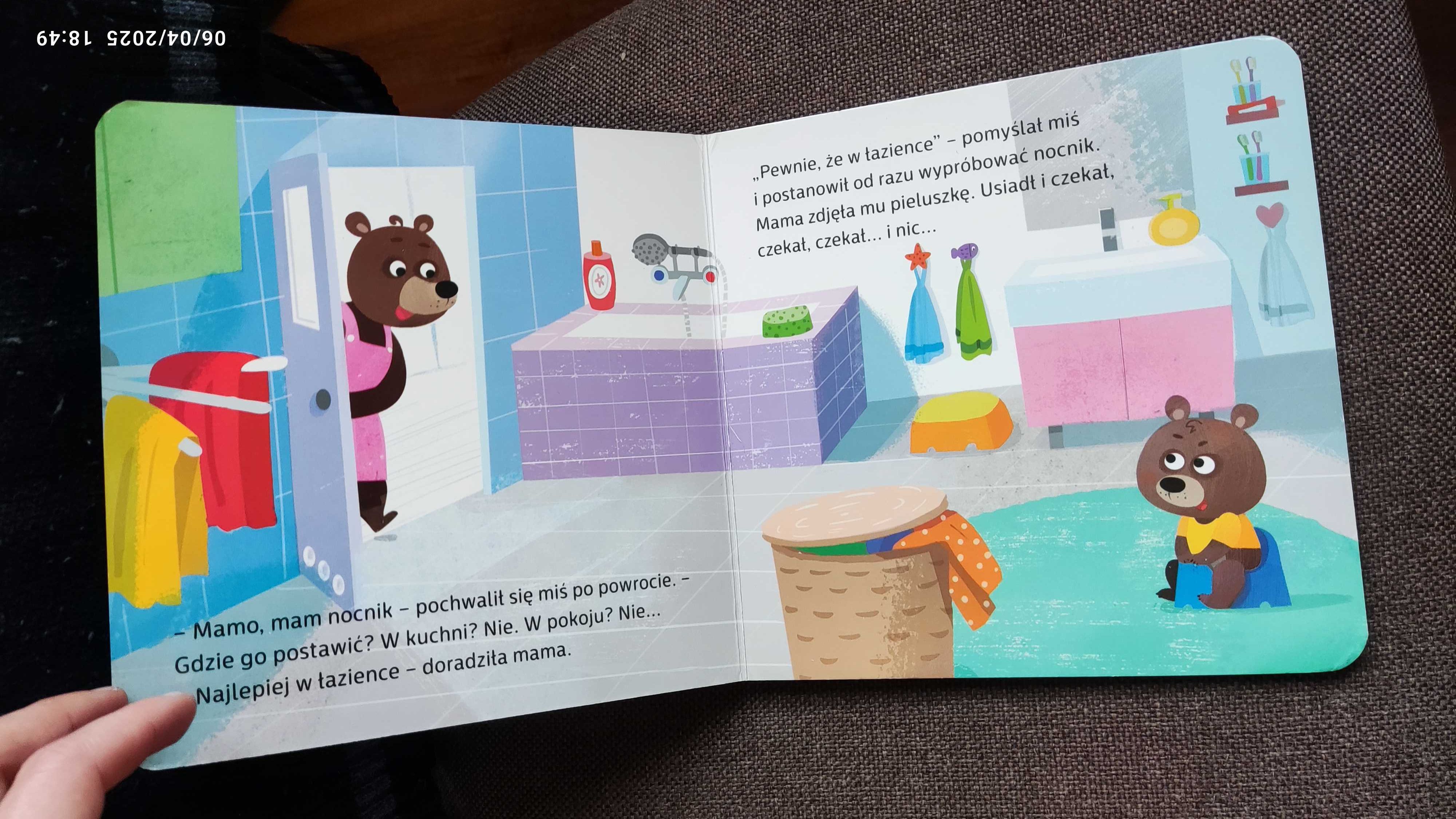 Mały miś chce siusiu. Wydanie II Aksjomat. Książeczka dla dzieci