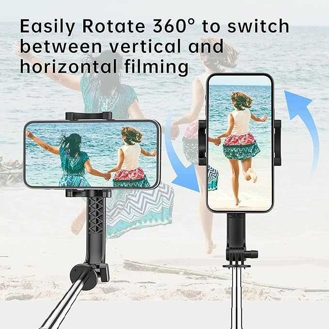 Satyw uchwyt kijek do telefonu z PILOTEM + LAMPA LED BLUETOOTH