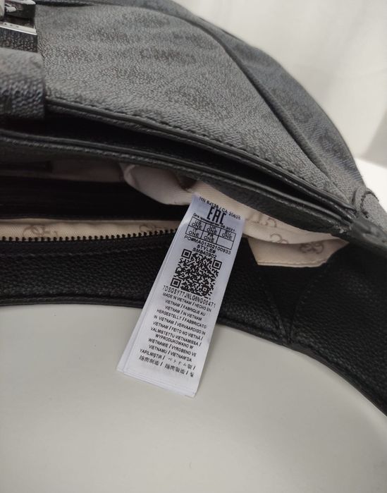 Guess Maime Hobo torebka damska monogram czarna szara