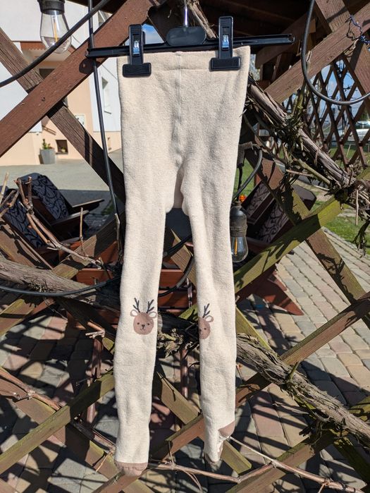 Rajstopy frotte grube ocieplane H&M 98/104