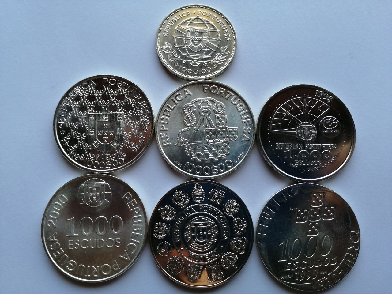 Moedas de 1000 escudos em prata