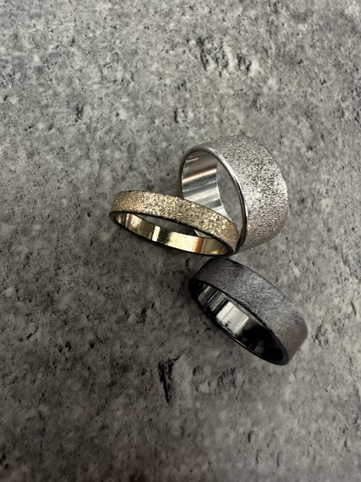 Zestaw 3 obrączek pierscionków