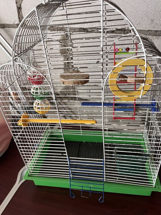 Клітка для папуги з усім наповненням