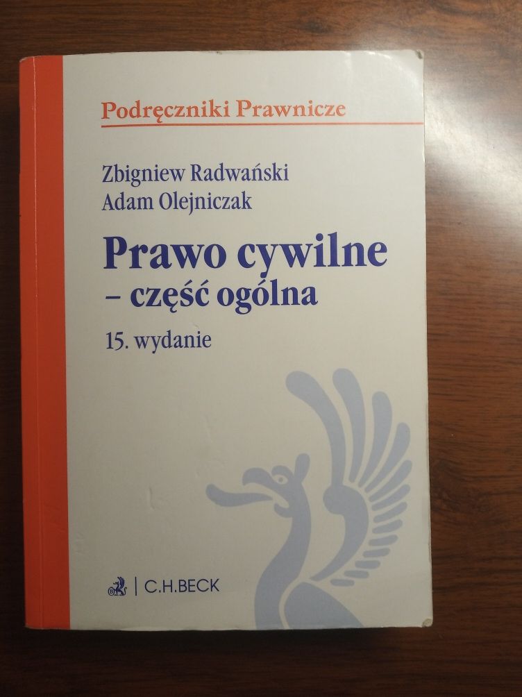 Prawo Cywilne część ogólna Radwański Olejniczak wydanie 15 2019