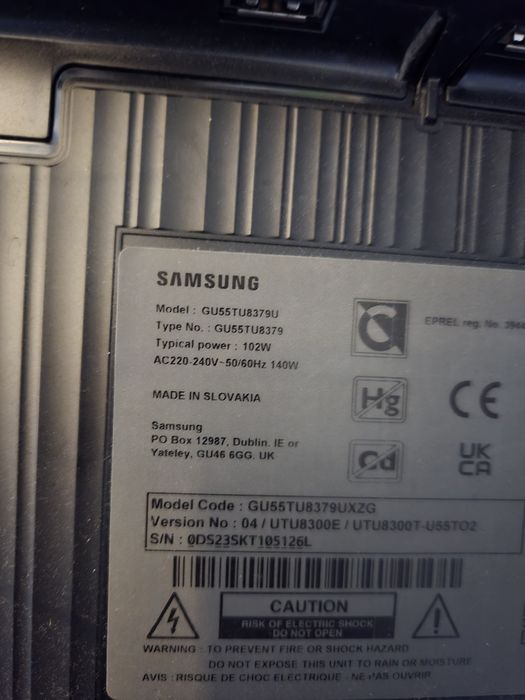Telewizor Samsung GU55TU8379 CURVED 4K SMART TV

Model: GU55TU8379U