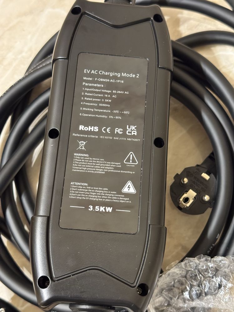 Feyree 16A 3,5kw 5m зарядка для Tesla Model S, X, 3, Y заводський вхід
