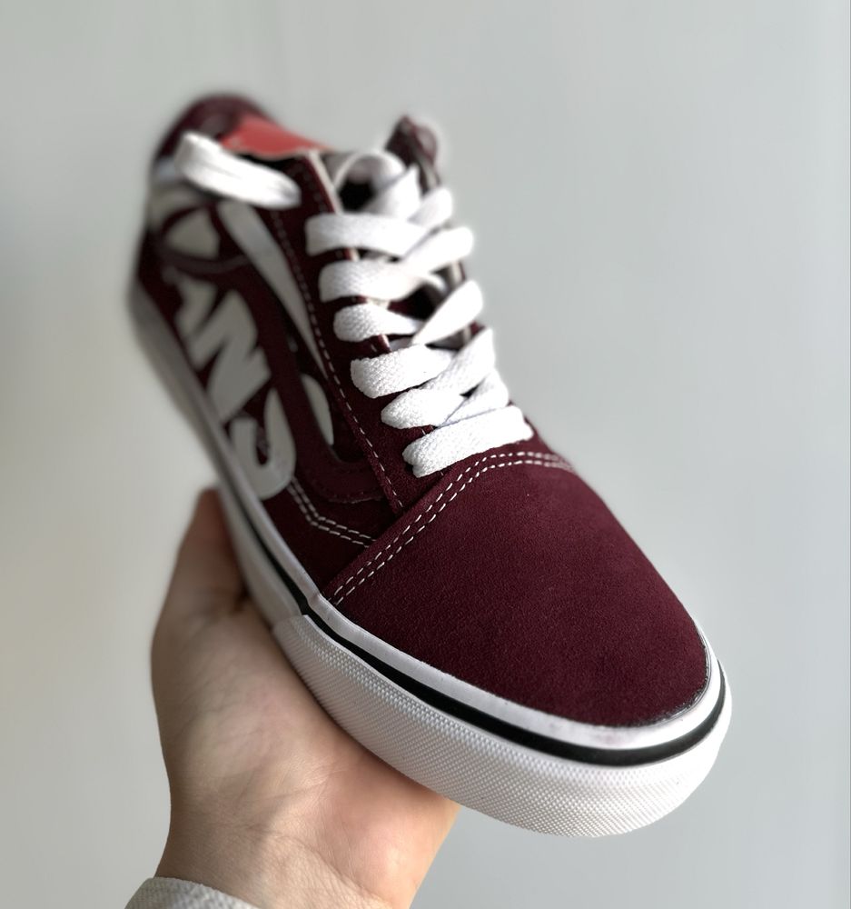 Кеди vans old school в кольорі vine red, бардові, розмір 36-41