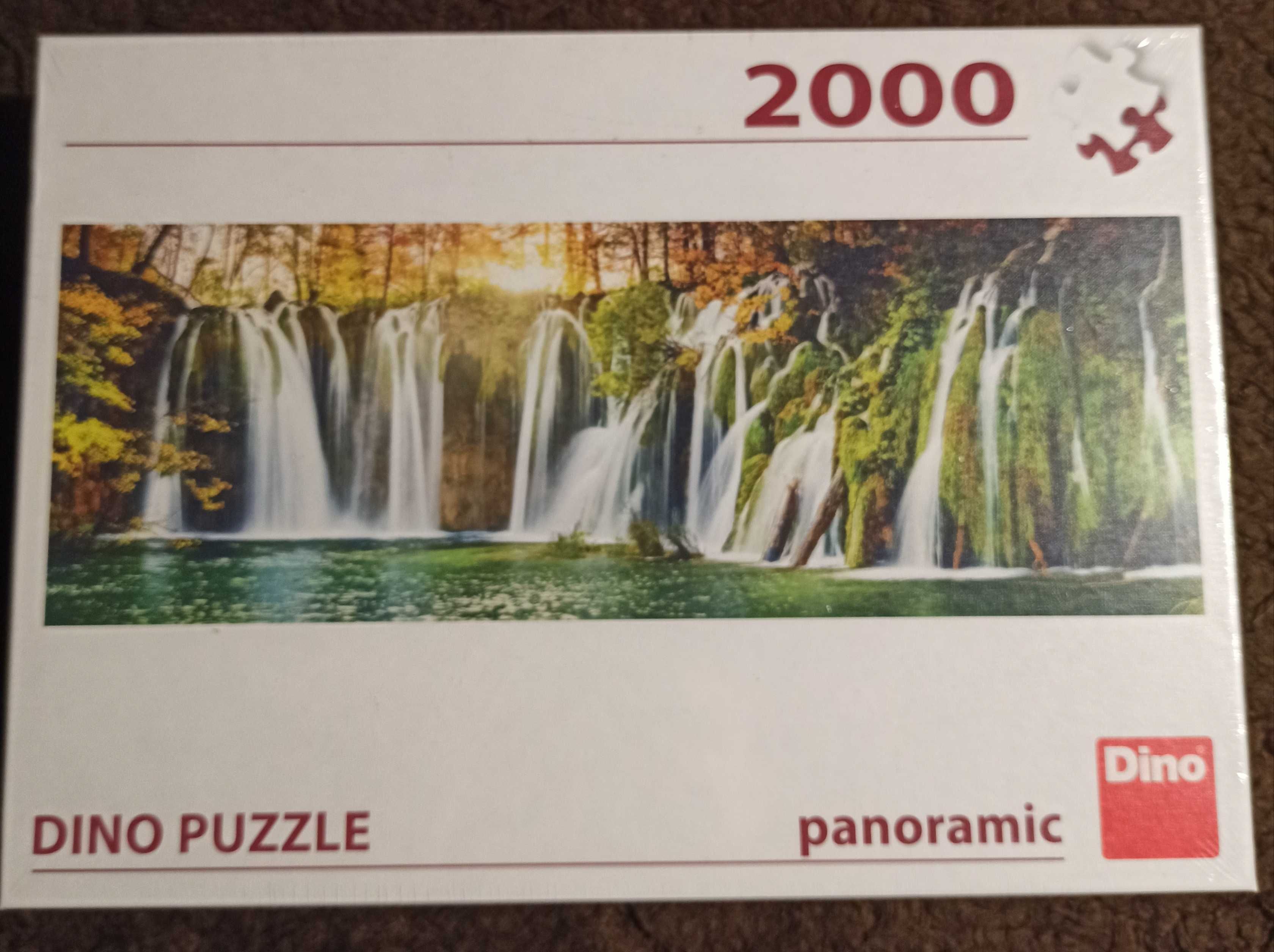 Puzzle Dino 2000 panorama - Plitvice waterfalls