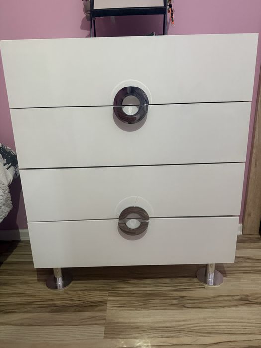 Zestaw mebli Black Red White, biale, połysk