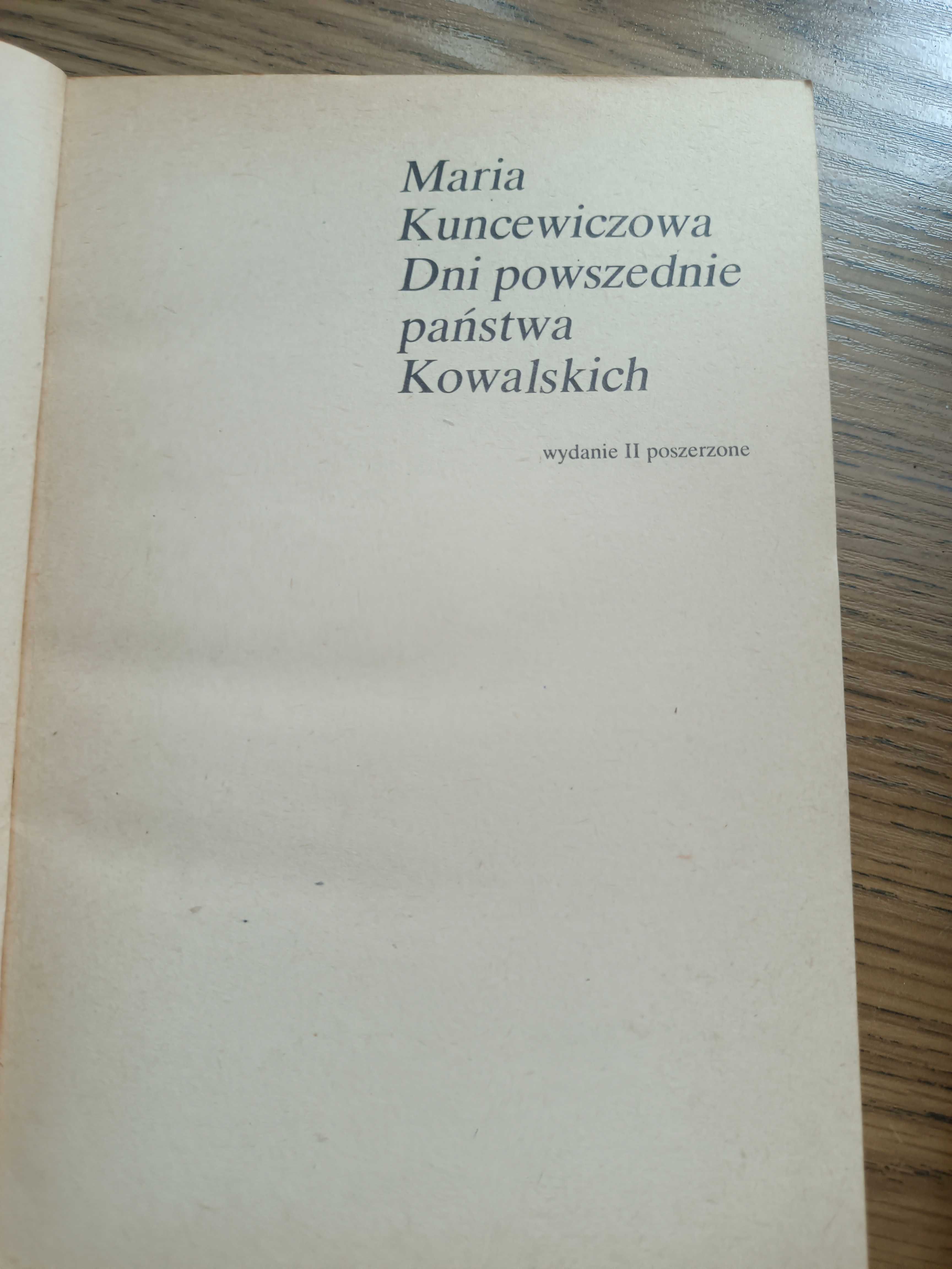 Dni powszednie państwa Kowalskich - Maria Kuncewiczowa - 1984 r.