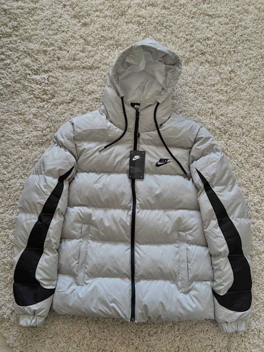 ТОП! Пуховик Nike Світло сірий S M L XL XXL
