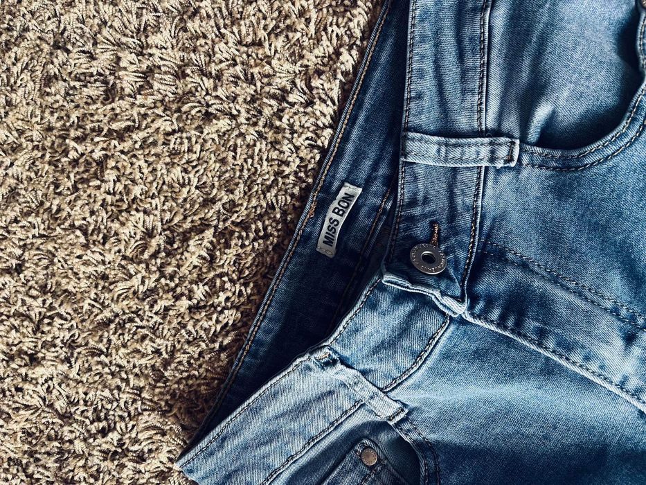 Spodnie jeansy rurki wysoki stan 36 miss bon