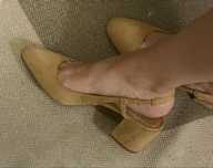 Buty czółenka, zamszowe Zara Basic