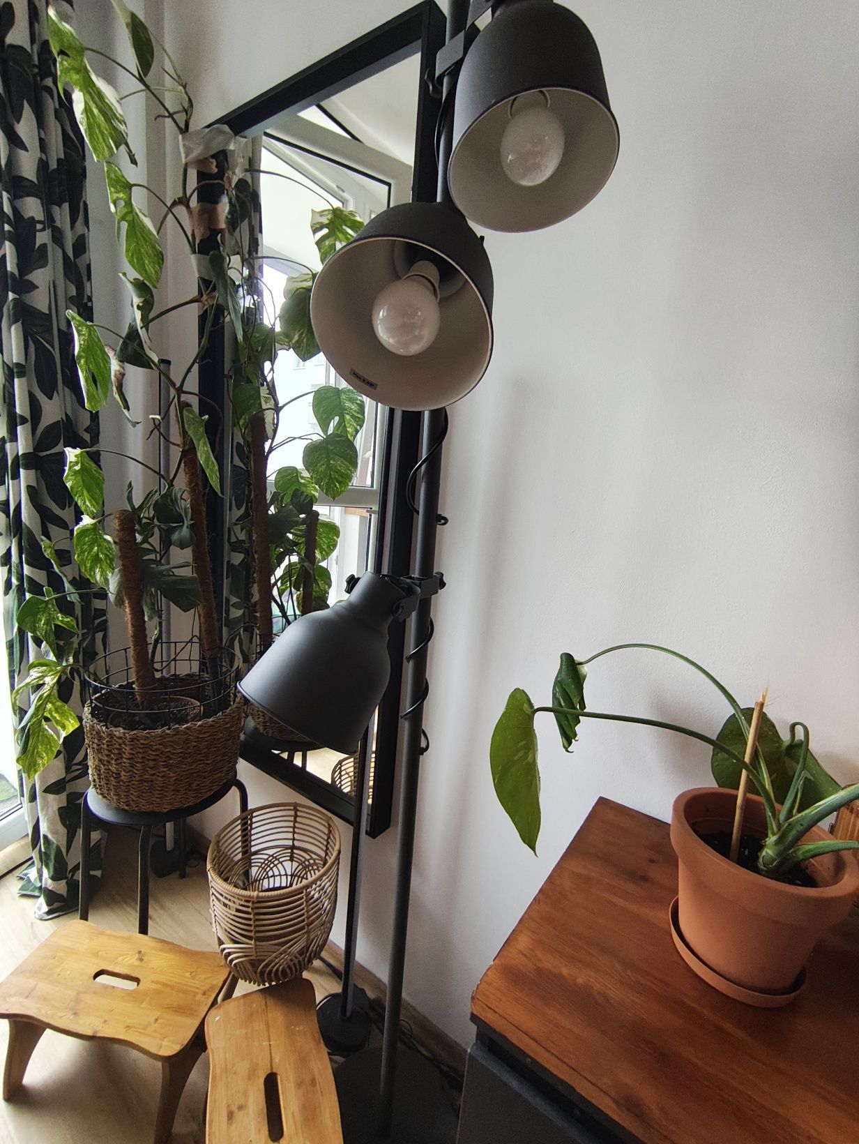 Lampa  stojąca Hektar Ikea 3 klosze