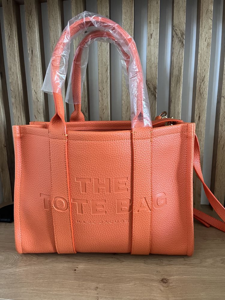 Marc jacobs tote bag nowa pomaranczowa ekoskora