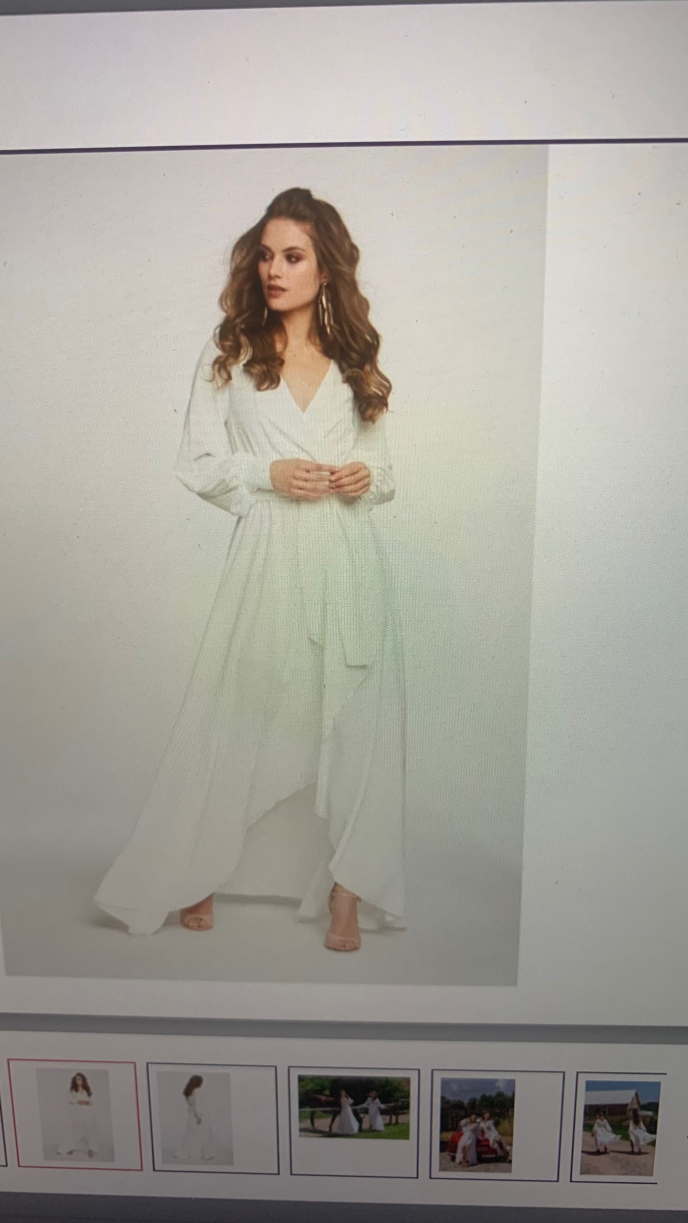 Swing fashion długa biała suknia ślubna komunia chrzciny poprawiny
