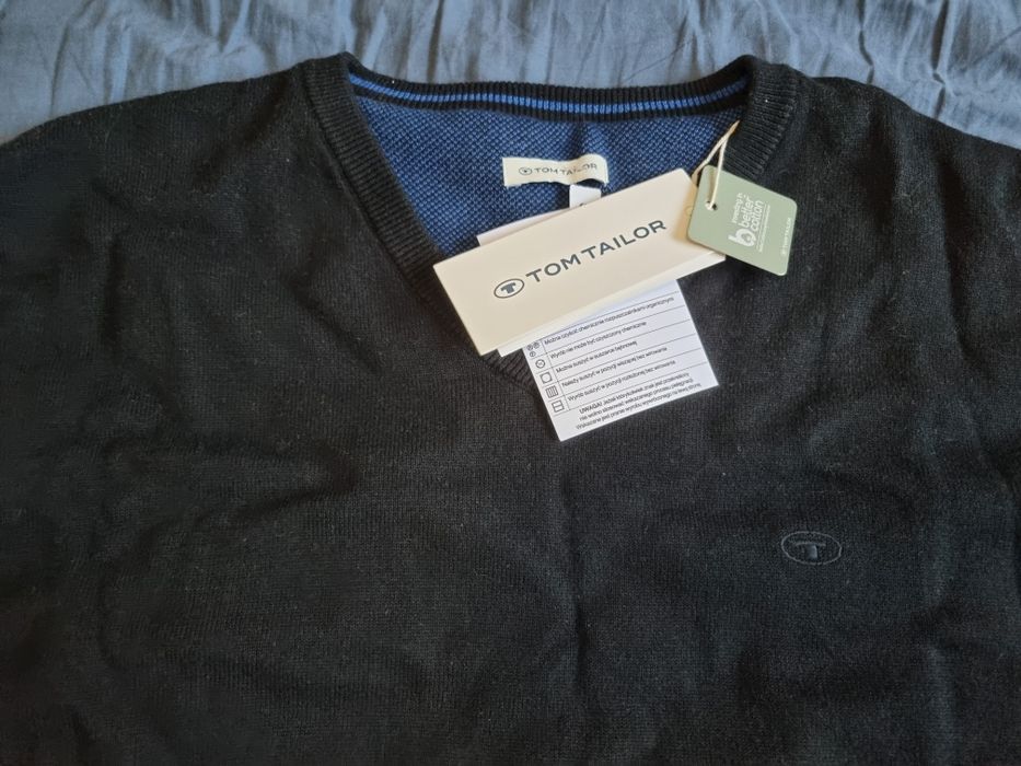 Czarny sweter Tom Tailor nowy XL