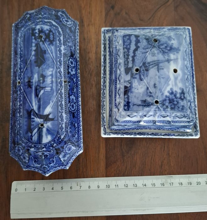 Antyczna mydelniczka 1850 r. Ręcznie malowane  Delft