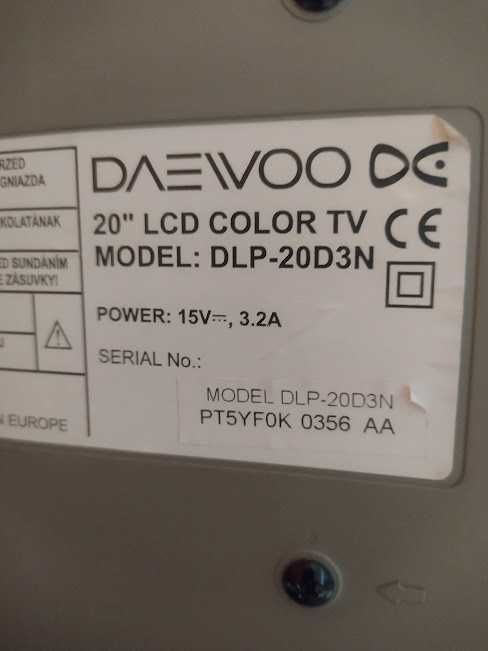 Telewizor 20 cali Daewoo LCD DLP 20D3N