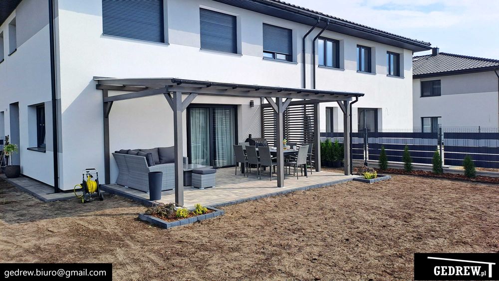zadaszenie tarasu tarasowe zadaszenie nad tarasem patio pergola 6,3x4m