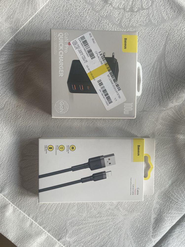 Ładowarka baseus 100w plus kabel usb-c 3 m